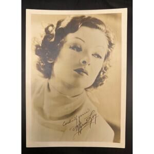 1930s Thick Stock Fan Photo of Myrna Loy Hollywood Thin Man, Best Years Our Life